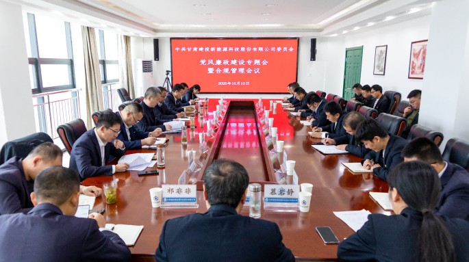 甘肅建投新能源公司召開黨風(fēng)廉政建設(shè)專題會(huì)暨合規(guī)管理會(huì)議